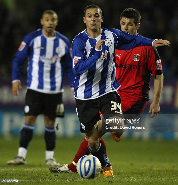 Ben Sahar of Sheffield Wednesday powers forward during the Coca-Cola Championship match between Sheffield Wednesday and Coventry City at Hillsborough...