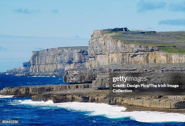 aran island, dun aengus, inishmore, ireland - county galway stock pictures, royalty-free photos & images