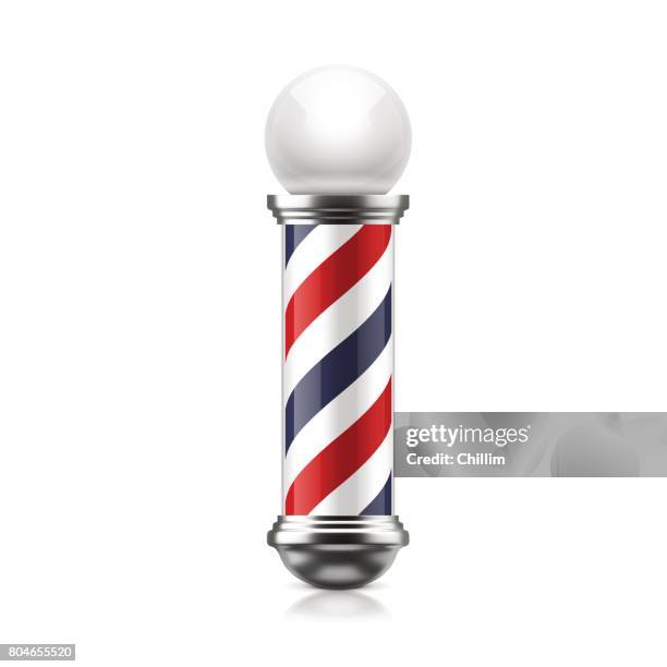 stockillustraties, clipart, cartoons en iconen met barber paal - barbier