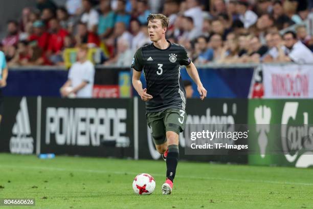 Yannick Gerhardt of Germany in action during the UEFA European Under-21 Championship Semi Final match between England and Germany at Tychy Stadium on...