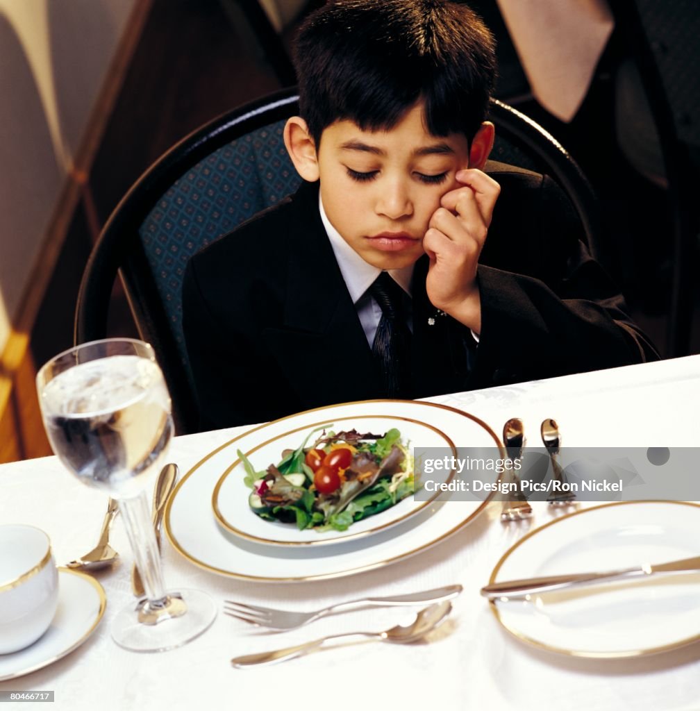 A boy fine dining
