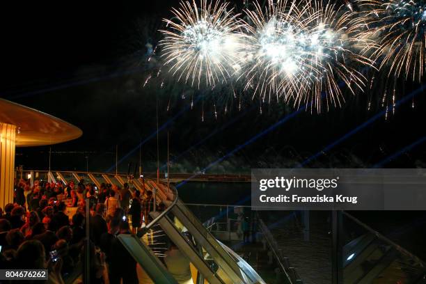 General view during the Christening of AIDAperla Cruise Ship on June 30, 2017 in Palma de Mallorca, Spain.