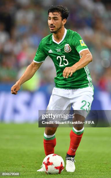 Oswaldo Alans of Mexico in action during the FIFA Confederations Cup Russia 2017 semi final match between Germany and Mexico at Fisht Olympic Stadium...