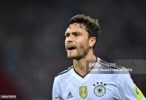 Jonas Hector of Germany looks on during the FIFA Confederations Cup Russia 2017 semi final match between Germany and Mexico at Fisht Olympic Stadium...