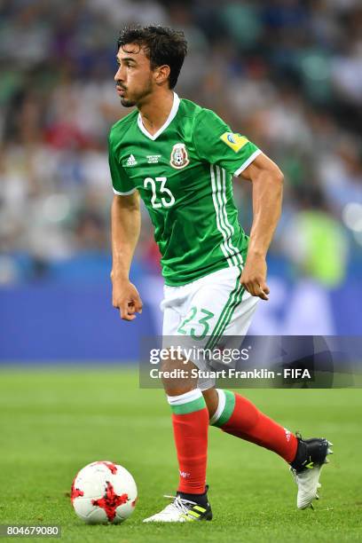 Oswaldo Alans of Mexico in action during the FIFA Confederations Cup Russia 2017 semi final match between Germany and Mexico at Fisht Olympic Stadium...