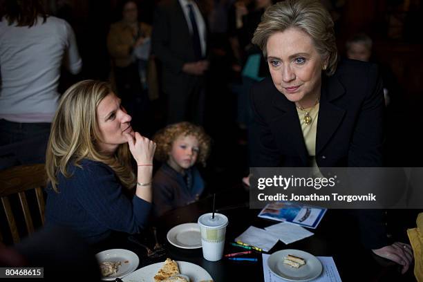 Democratic presidential hopeful Sen. Hillary Clinton campaigning in South Carolina, and stops to greet residents of Columbia eat at Shonie's...