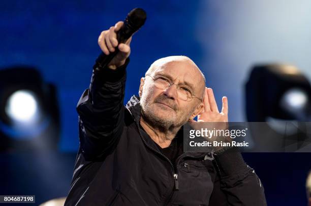 Phil Collins performs at Barclaycard British Summertime at Hyde Park on June 30, 2017 in London, England.