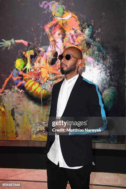 Swizz Beatz poses at Bacardi X The Dean Collection Present: No Commission on June 30, 2017 in Berlin, Germany.