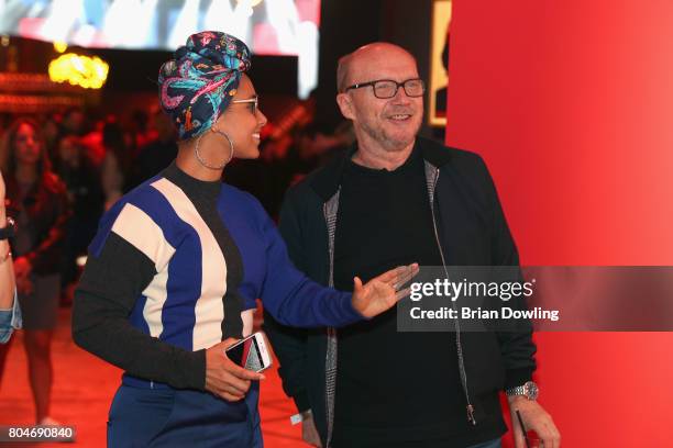 Alicia Keys and Paul Haggis attend Bacardi X The Dean Collection Present: No Commission on June 30, 2017 in Berlin, Germany.