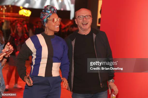 Alicia Keys and Paul Haggis attend Bacardi X The Dean Collection Present: No Commission on June 30, 2017 in Berlin, Germany.