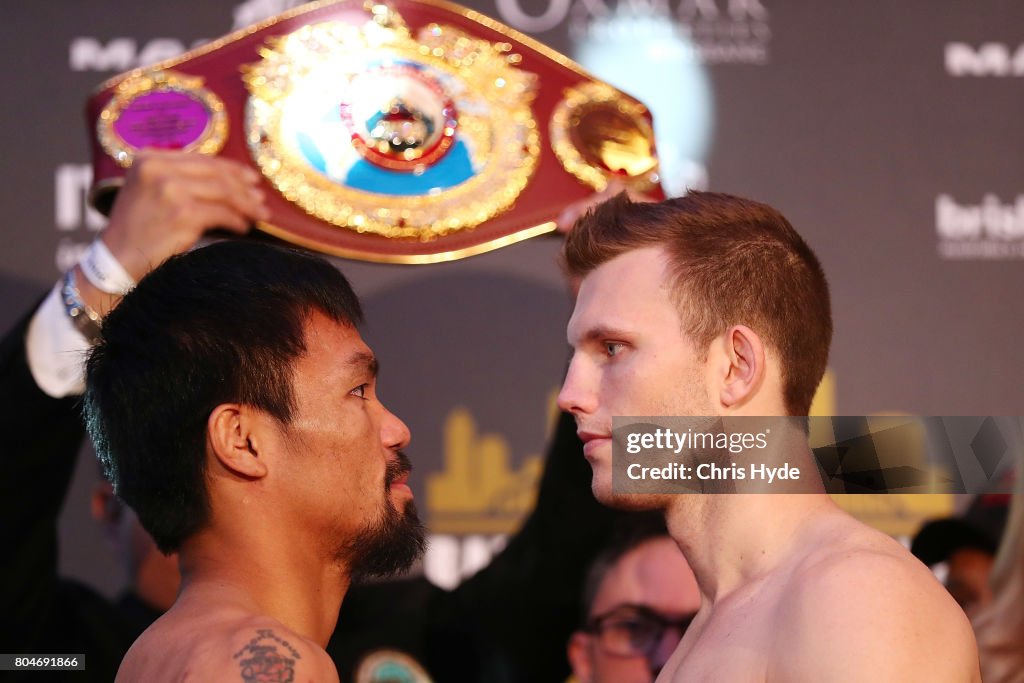 Jeff Horn v Manny Pacquiao Weigh In