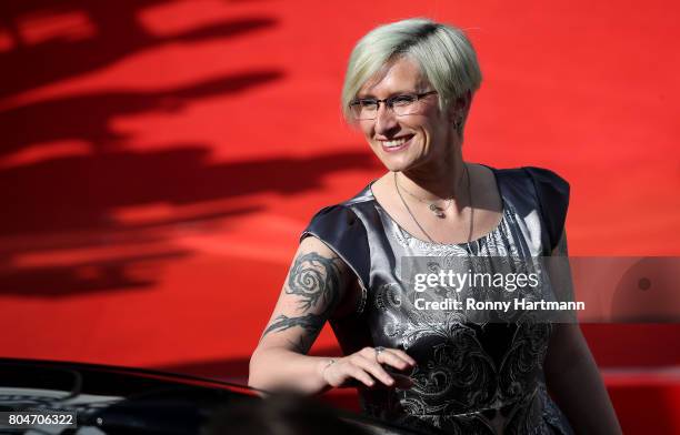 Minister of Regional Development Karla Slechtova arrives at the opening ceremony of the 52st Karlovy Vary International Film Festival on June 30,...