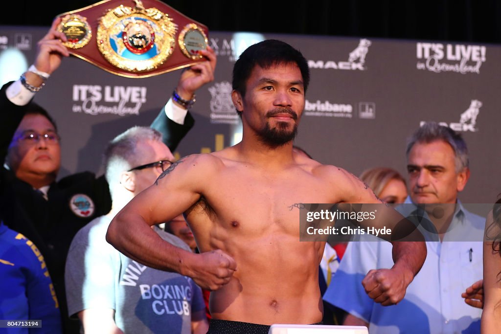 Jeff Horn v Manny Pacquiao Weigh In