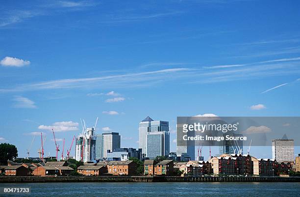 canary wharf and isle of dogs - february 2008 release stock pictures, royalty-free photos & images