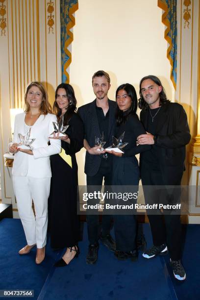 Prix de l'Innovation", Audrey-Laure Bergenthal for Euveka, "Prix Accessoires de Mode", Jewelry Designer Ana Khouri, "Grand Prix", Glenn Martens for...