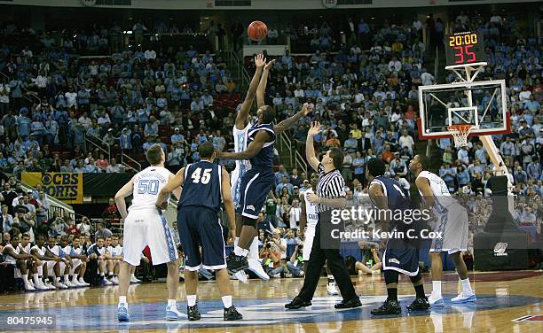 General view of the East Region game between the North Carolina Tar Heels and the Mount St. Mary's Mountaineers during the 1st round of the 2008 NCAA...