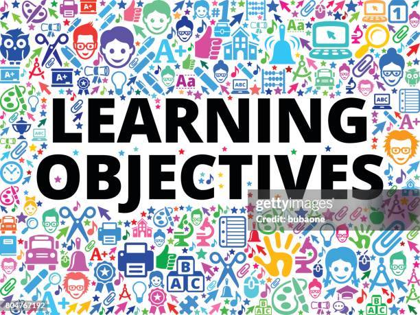 learning objectives school and education vector icon background - assembly point stock illustrations