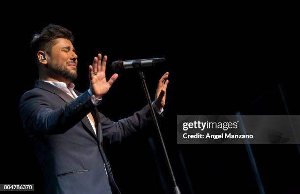 Miguel Poveda performs in concert Flamenco Diverso Festival at Teatro Coliseum on June 29, 2017 in Madrid, Spain.