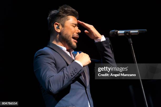 Miguel Poveda performs in concert Flamenco Diverso Festival at Teatro Coliseum on June 29, 2017 in Madrid, Spain.