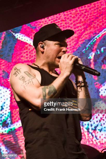 Puerto Rican rapper Residente performs live on stage during a concert at the Huxleys on June 30, 2017 in Berlin, Germany.