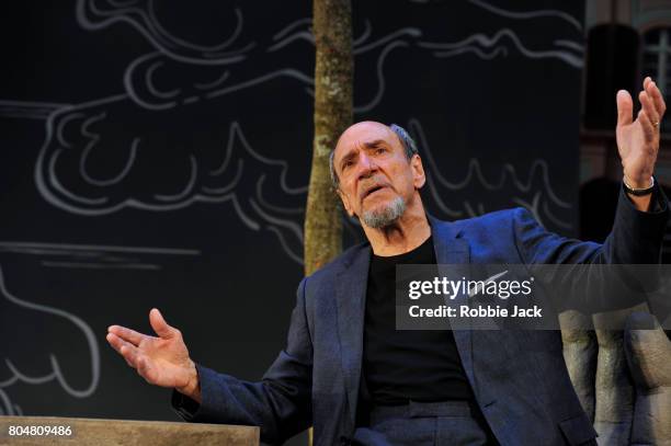 Murray Abraham as Benjamin Rubin in Daniel Kehlmann's The Mentor directed by Laurence Boswell at Vaudeville Theatre on June 29, 2017 in London,...