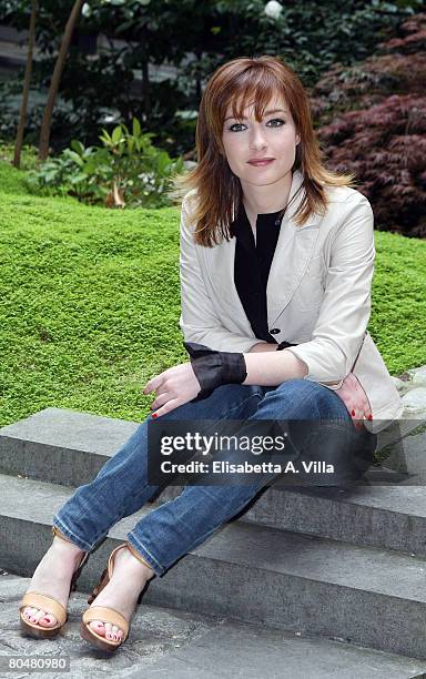 Italian actress Cristiana Capotondi attends the photocall of the tv film 'Rebecca La Prima Moglie' at RAI Viale Mazzini on April 2, 2008 in Rome,...