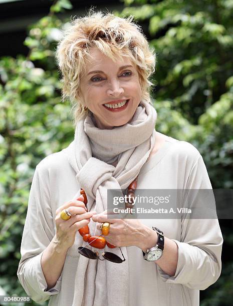 Italian actress Mariangela Melato attends the photocall of the tv film 'Rebecca La Prima Moglie' at RAI Viale Mazzini on April 2, 2008 in Rome, Italy.