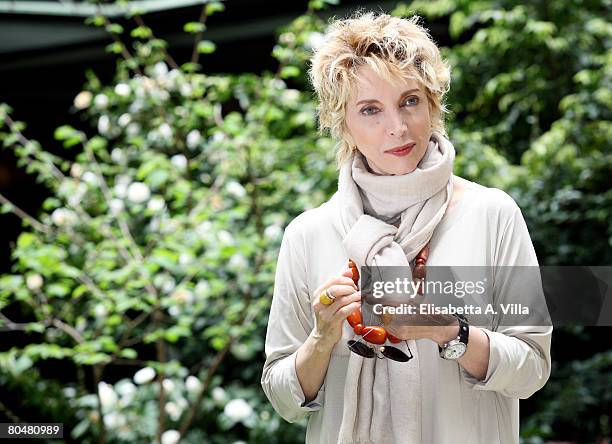 Italian actress Mariangela Melato attends the photocall of the tv film 'Rebecca La Prima Moglie' at RAI Viale Mazzini on April 2, 2008 in Rome, Italy.