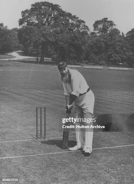 Cricketer and physician, William Gilbert Grace , circa 1890. Known as W G, he started playing first- class cricket for Gloucestershire in 1864 and...