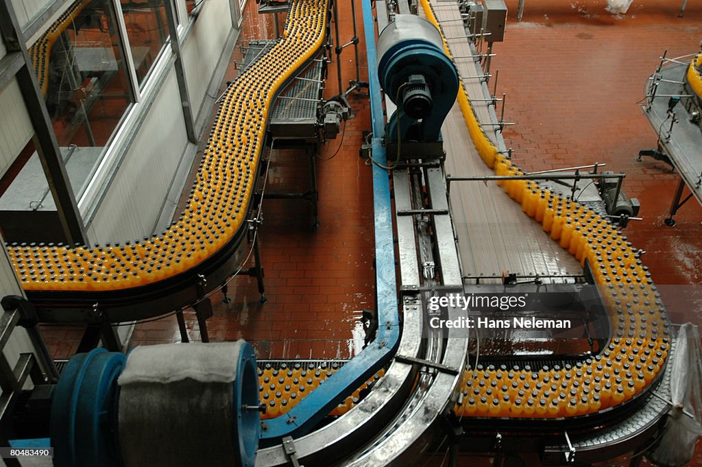 Orange juice factory, elevated view