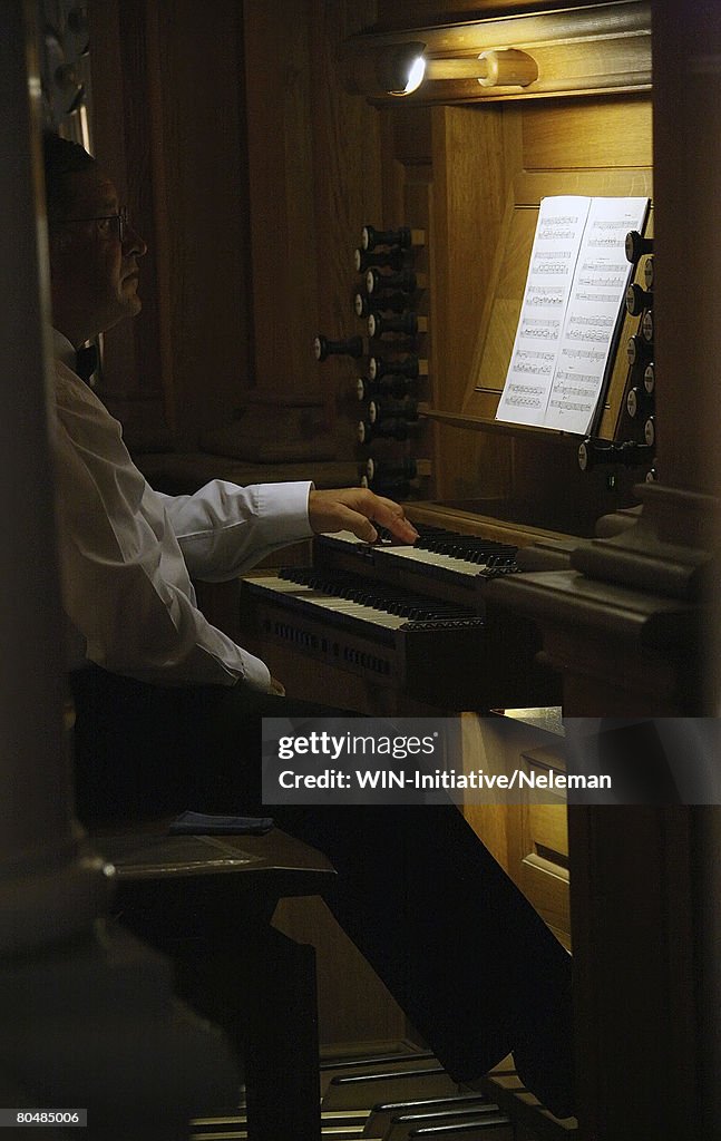 Man playing piano