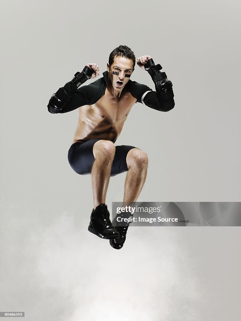 Um atleta Salto