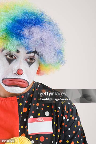 a sad clown - sad clown stock pictures, royalty-free photos & images