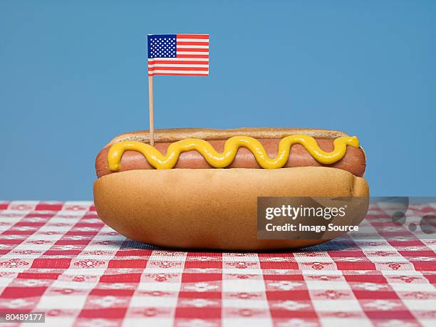 hot dog - hotdog stockfoto's en -beelden