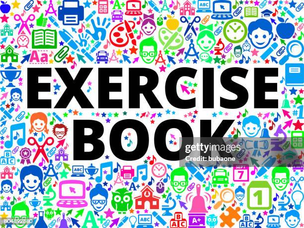 exercise book school and education vector icon background - elementary math icon stock illustrations