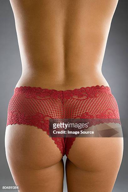 woman wearing knickers - beautiful female bottoms foto e immagini stock