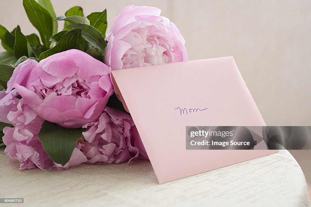 Flowers and mothers day card