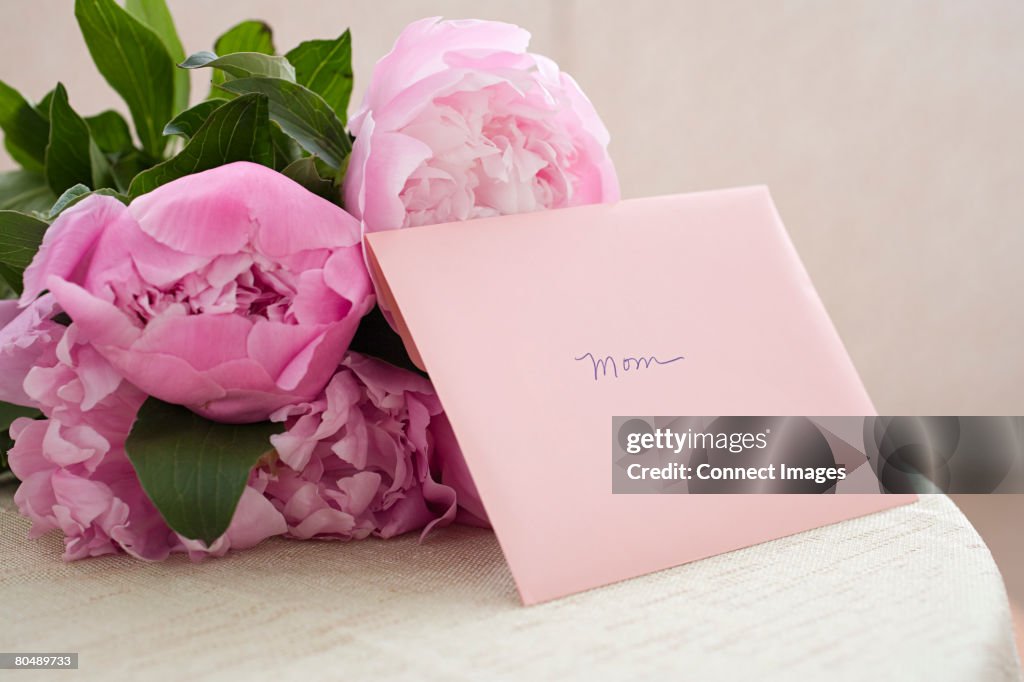 Flowers and mothers day card