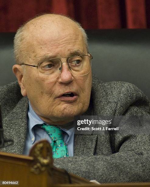 April 02: House Energy Chairman John D. Dingell, D-Mich., and ranking member Joe L. Barton, R-Texas, during the committee markup of tobacco...