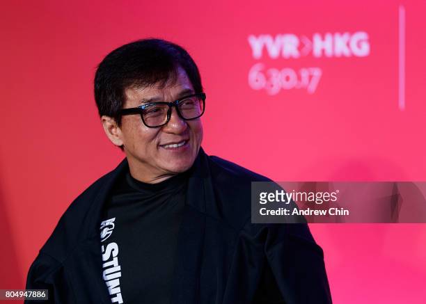 Actor and martial artist Jackie Chan attends the media Q&A session at Fairmont Pacific Rim on June 30, 2017 in Vancouver, Canada.