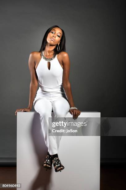 portrait of young woman - halter neck stock pictures, royalty-free photos & images