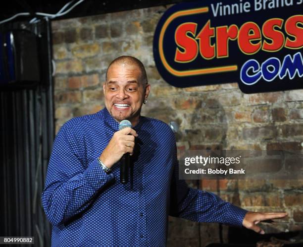 Sinbad performs at the Stress Factory Comedy Club on June 30, 2017 in New Brunswick, New Jersey.