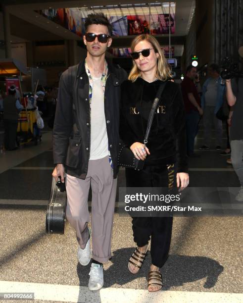 Brie Larson and Alex Greenwald are seen on June 30, 2017 in Los Angeles, California.