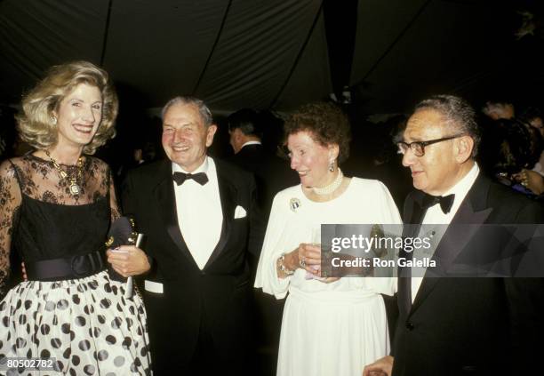 Nancy Kissinger, David Rockefeller and his wife, and Henry Kissinger