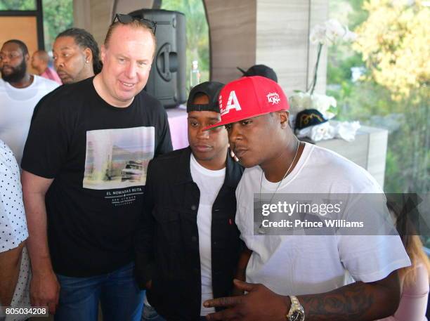 Steve Bartels and Jadakiss attend a Def Jam Celebration for 2 Chainz & Vince Staples Presented By Baller Alert on June 24, 2017 in Los Angeles,...