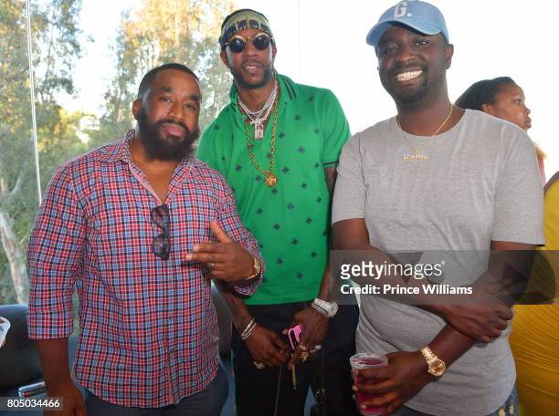 Chris Atlas, 2 Chainz and Tek attend Def Jam Celebration for 2 Chainz & Vince Staples Presented By Baller Alert on June 24, 2017 in Los Angeles,...