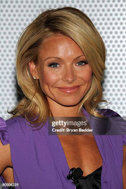 Host Kelly Ripa attends the Electrolux support the Ovarian Cancer Research Fund event at the Glass Houses on April 3, 2008 in New York City.