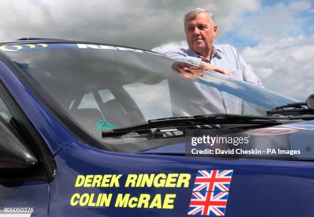 Jimmy McRae with the Subaru Impreza cars driven by his son former World Rally Champion Colin McRae which are due to be loaned to the new Riverside...