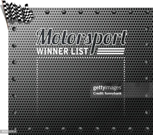 winner list - racing driver stock illustrations