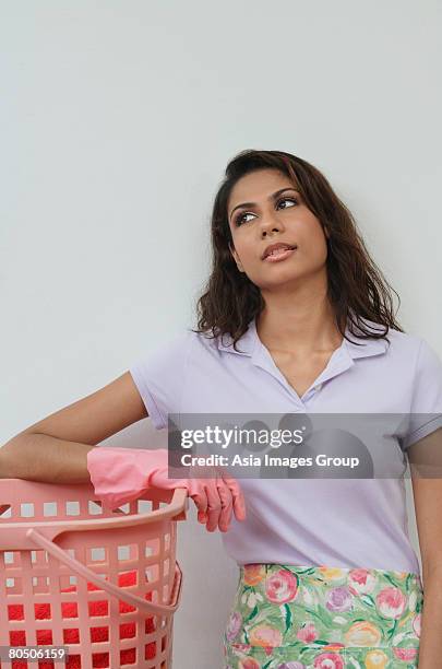 woman with exhausted expression, looking up - bored housewife stock pictures, royalty-free photos & images